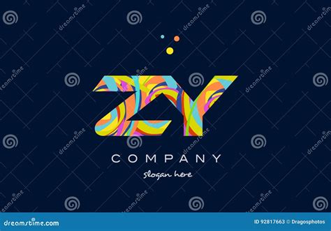 Zy Z Y Colorful Alphabet Letter Logo Icon Template Vector Stock Vector Illustration Of Blue