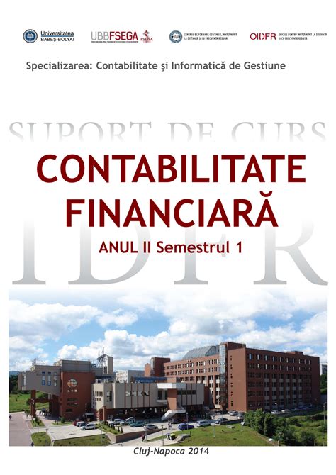 Contabilitate Financiara Specializarea Contabilitate I Informatic