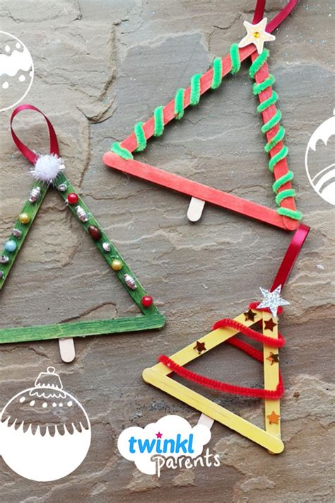 Lollipop Stick Christmas Tree Craft Instructions Stick Christmas Tree