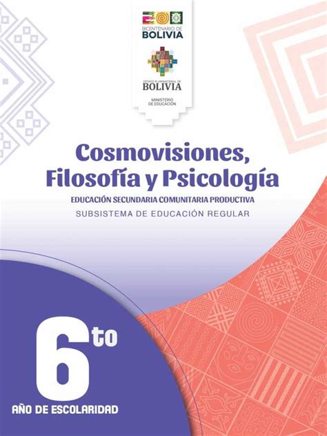 To A O De Escolaridad Cosmovisiones Filosof A Y Psicolog A