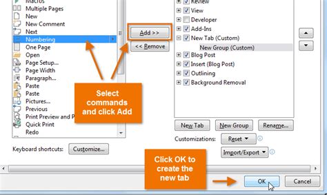 Word 2013 Customizing The Ribbon