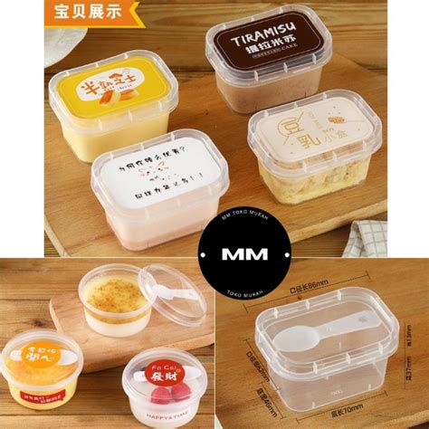 Jual Pcs Premium Korean Dessert Box Cake Kotak Cup Box Mika Kie