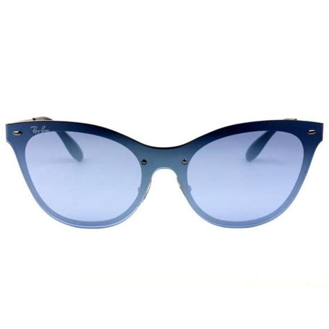 Ray Ban Blaze Cat Eye RB3580 N Dourado Azul Semi Espelhado 9039 1U