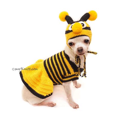 Bee Dog Costume Halloween Dog Costume Bee Crochet Dog Hats | Etsy