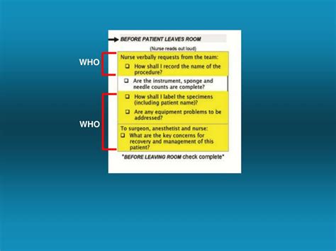 Ppt The Who Surgical Safety Checklist Powerpoint Presentation Free