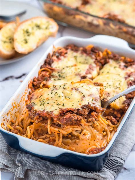 Baked Spaghetti With Cream Cheese Riverten Kitchen