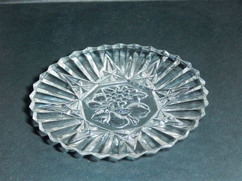 Depression Glass Clear Plates Set of Two - Etsy