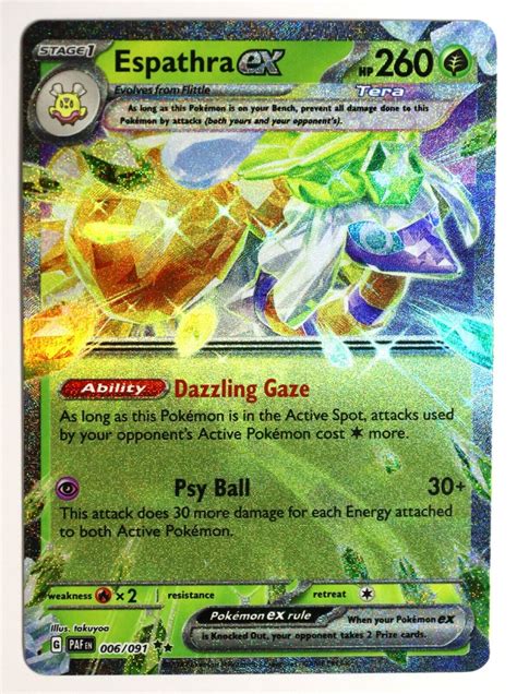 Pokemon Tcg Espathra Ex Paldean Fates Holo Double Rare Ebay