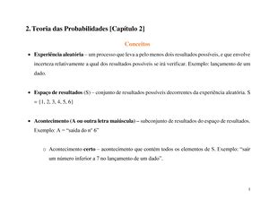 Caderno Exerc Cios Probabilidades Instrumentos De Apoio Economia E