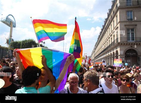 Gay Pride Parade In Paris France On June Photo By Quentin De Groeve ABACAPRESS