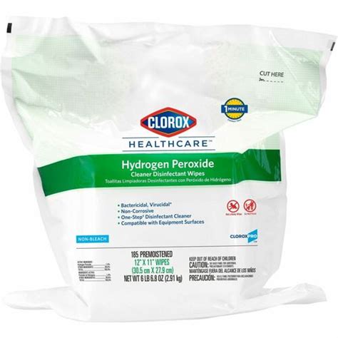 Clorox Healthcare Hydrogen Peroxide Cleaner Disinfectant Wipes 185 Pack 1 Each Pre