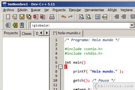 Guía de uso de Dev C Tutorial de lenguaje C Abrirllave