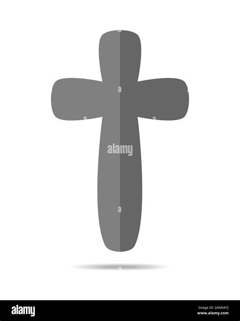 Cross Icon Flat Vector Image Simple Black Christian Cross Vector