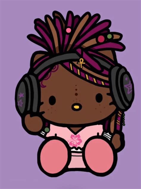 Black hello kitty pfp with locs💜🤎 | Hello kitty wallpaper hd, Hello kitty iphone wallpaper ...