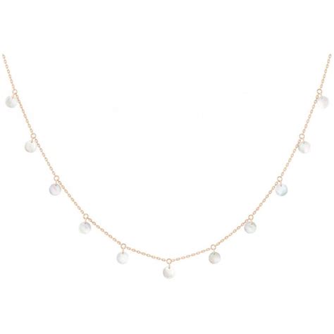 Collier La Brune La Blonde POLKA Or Rose Nacres Blanches Maison