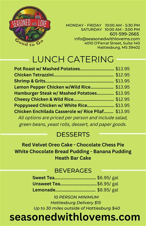 Meals To Go And Lunch Catering Hattiesburg Seasoned With Love