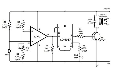 Simple Clap Switch Circuit Diagram Project