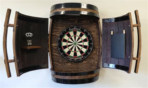 Wine Barrel Dartboard Cabinet Lmb Designs