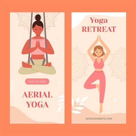 Plantilla De Banner Vertical De Retiro De Yoga Vector Gratis