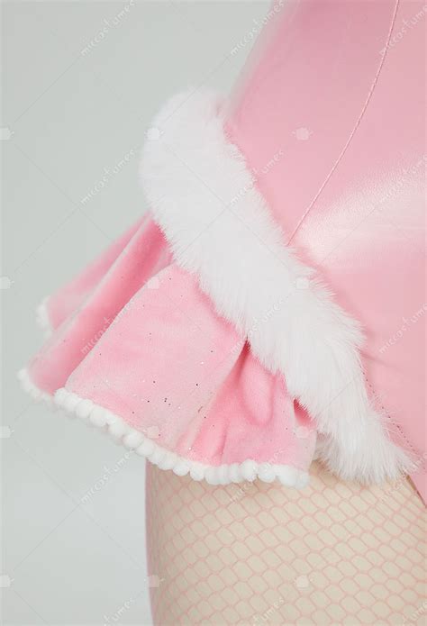 Women Vocal Sexy Lingerie Pink Bunny Girl Set Costume Christmas Furry Heart Cutout Bodysuit