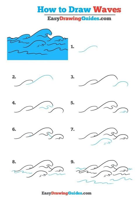 Waves 本当に簡単な描画のチュートリアルを描画する方法 Drawing Tutorial Easy Drawing Tutorial