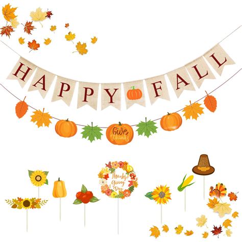 Fall Leaves Banner Clip Art
