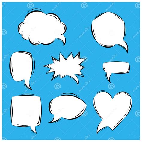 Vector Set Of Speech Bubbles In Comic Style Talk Icon Stock Vector Illustration Of Element