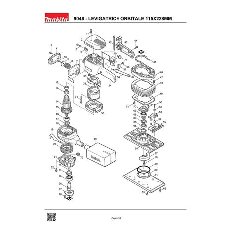 Makita Spare Parts for Orbital Sander 9046