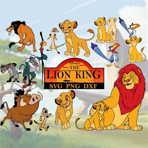 50 König der Löwen svg png dxf Animal Kingdom svg Simba Png Etsy de