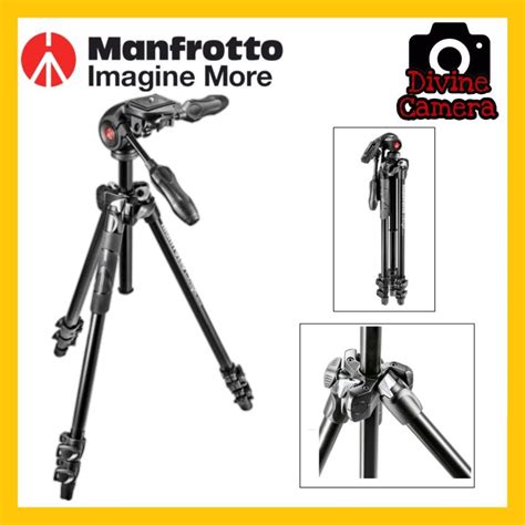 Manfrotto Mk Lta Wus Light Aluminum Tripod With Way Pan Tilt