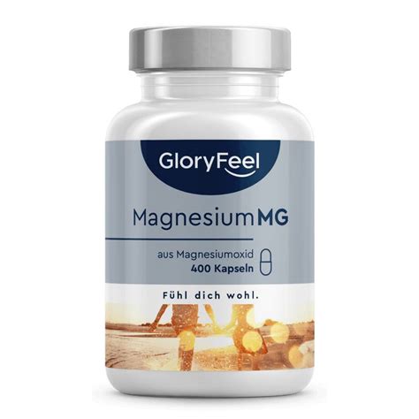 Gloryfeel® Magnesium 400 Kapseln 760mg Davon 400mg Elementares