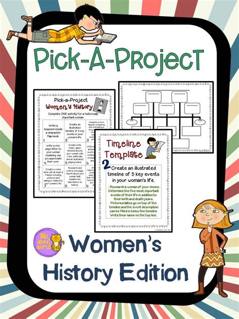 Womens History Month Pick A Project Writing Activities Choice Boards