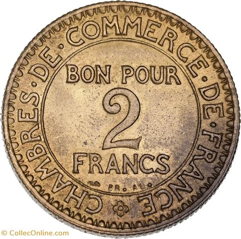 2 francs Chambres de Commerce 1922 Coins World France Troisième