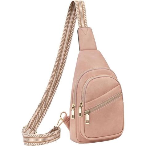 Sac De Poitrine Femme Bandouliere Sling Bag En Cuir Pu Sac De Poitrine