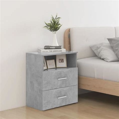 Dioche Table De Chevet Gris B Ton X X Cm Yw Tech