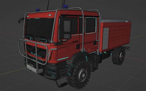 Man Tgm Firetruck D Model Cgtrader