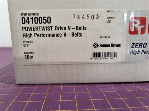 Fenner Drives Powertwist Plus V Belt B M Ebay