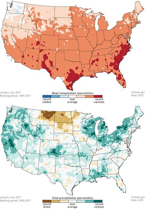 In the U.S., year-to-date temperature and precipitation patterns not playing by their usual ...