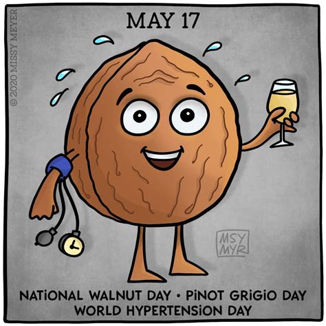 May 17 Every Year National Walnut Day Pinot Grigio Day World