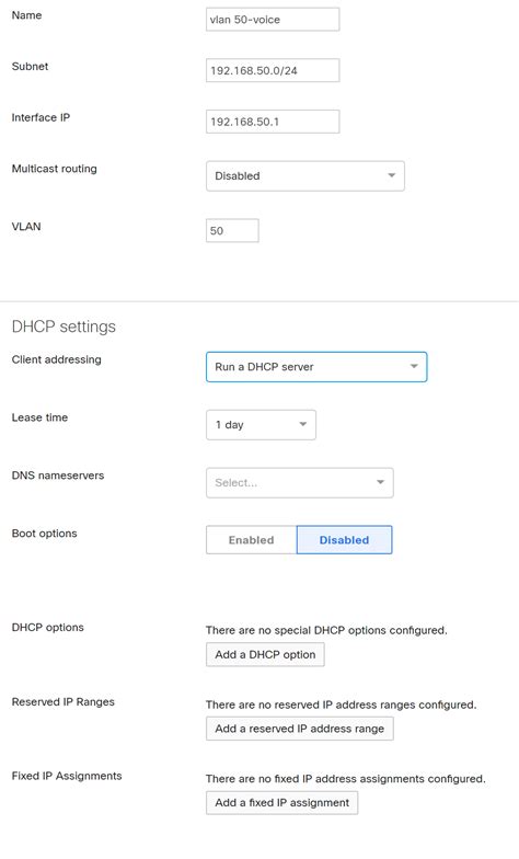 Voip Dhcp Best Practice To Setup On Mx Or Ms225 Stack The Meraki