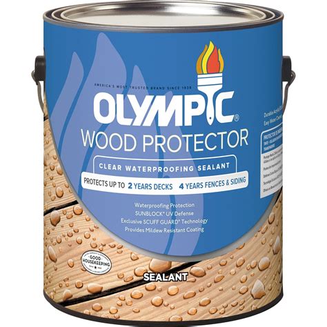 Olympic Wood Protector Clear Exterior Stain Actual Net Contents 128