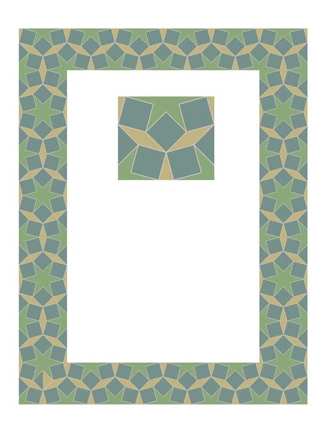 Bordure Et Cadre De Luxe Avec Bordure De Mandala Arabe Vecteur Premium