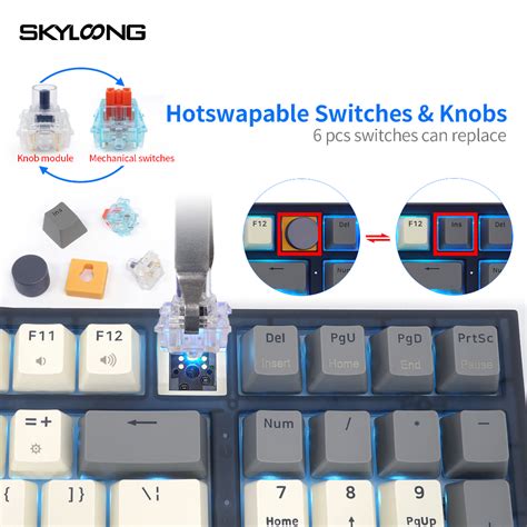 คยไทย Skyloong GK980 keyboard gaming keyboard hot swap 98 Keyboard