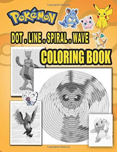 Pokemon Dots Lines Spirals Waves Coloring Book Funny Dots Lines