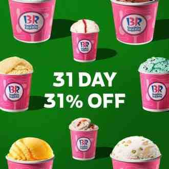 Baskin Robbins 31Day 31% OFF Promotion (31 Mar 2023)