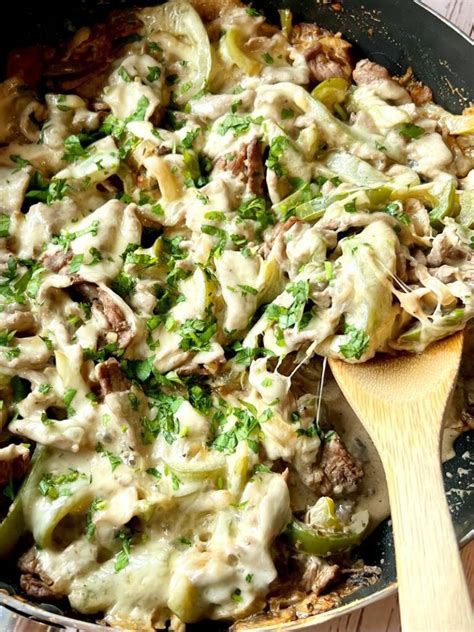 Low Carb Philly Cheesesteak Skillet Meal The Menu Maid