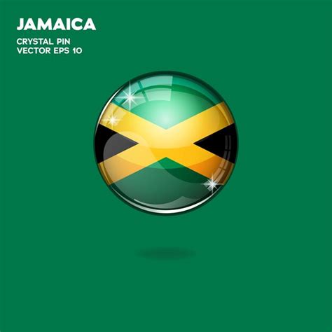 Premium Vector Jamaica Flag 3D Buttons