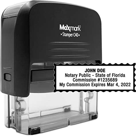 Maxmark Notary Stamp For State Of Florida Self Inking