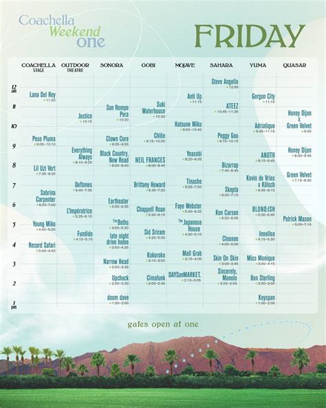 Here Are Your Set Times for Coachella 2024 Weekend One - EDM.com - The ...