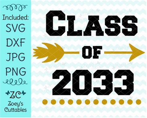 Class Of 2033 Svg Graduation Svg End Of School Year Etsy